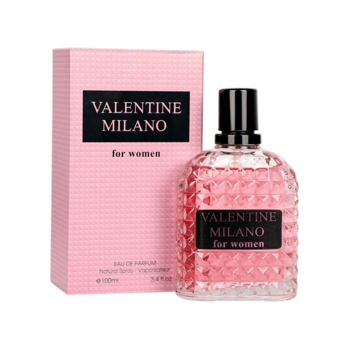 Valentine Milano eau de parfum bottle and box