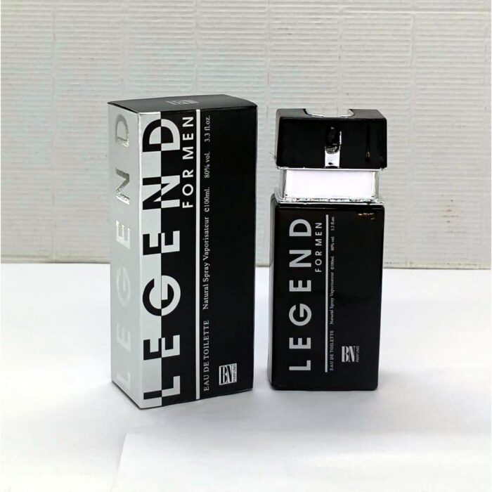 Legend eau de parfum bottle and box