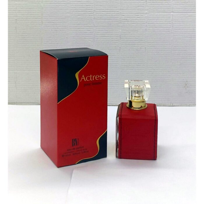 Actress eau de parfum bottle and box