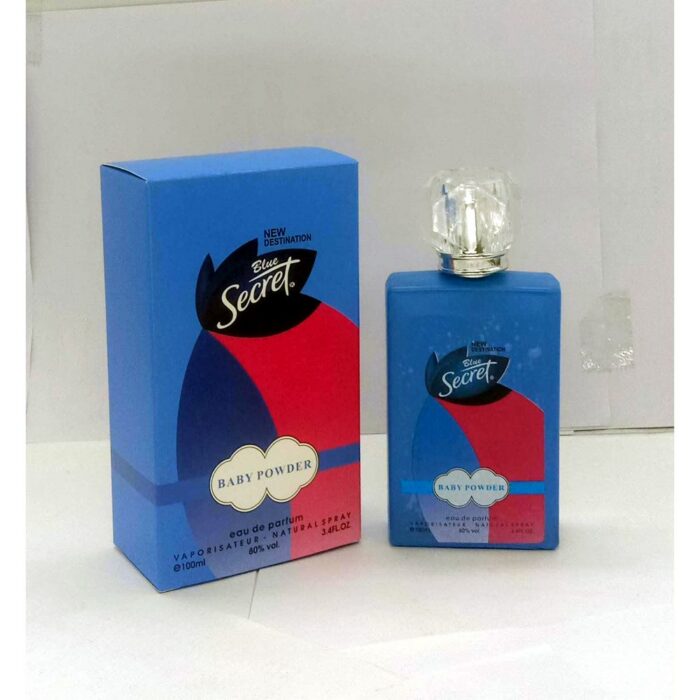 Blue Secret Baby Powder eau de parfum bottle and box