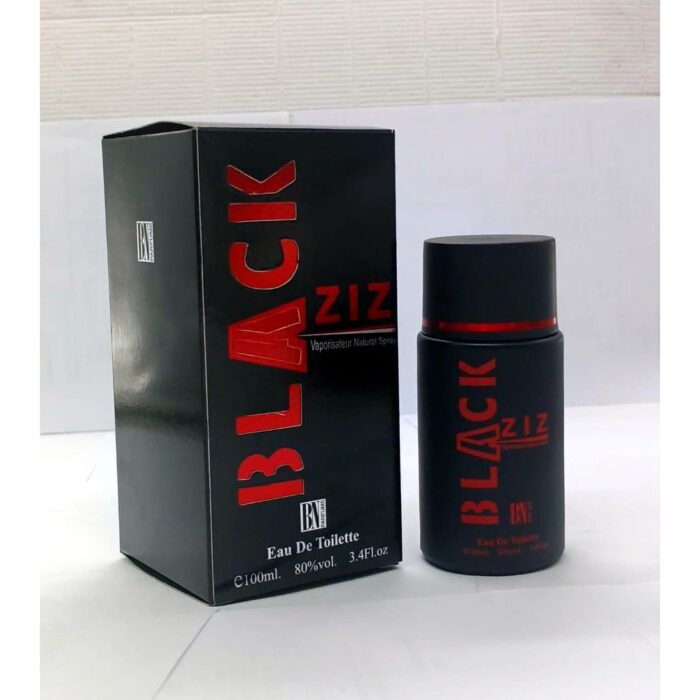 Black Ziz eau de parfum bottle and box
